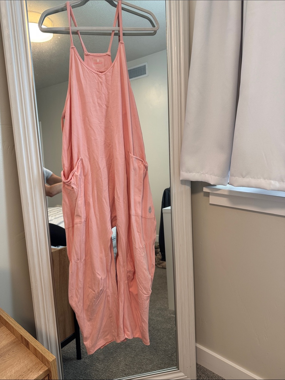 FP Movement by Free People Coral-Pink Relaxed Wide-Leg Jumpsuit